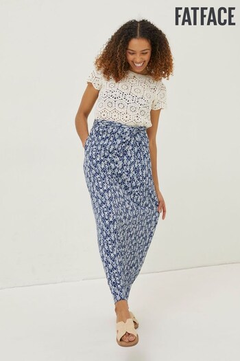 FatFace Blue Shona Geo Maxi Skirt (N05413) | £48