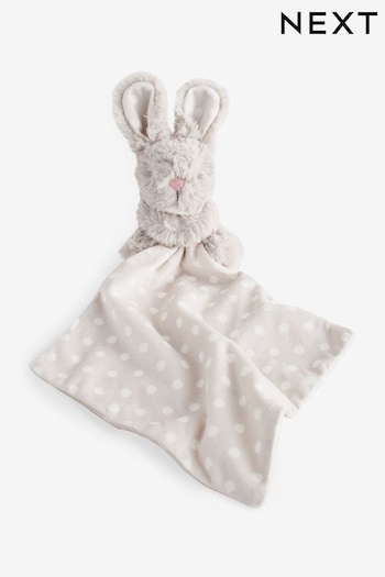 Natural Faux Fur Bunny Baby Comforter (N05443) | £14.50