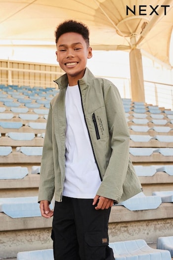 Khaki Green Crinkle Jacket (3-16yrs) (N05460) | £28 - £38