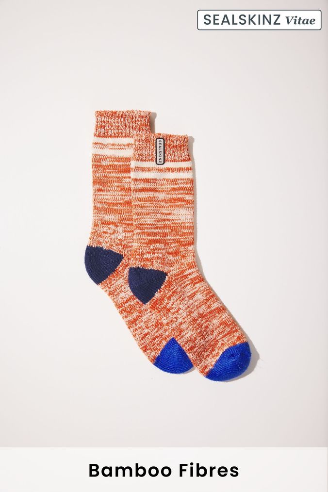 SEALSKINZ Mens Thwaite Vitae Bamboo Mid Length Twisted Socks (N05564) | £18