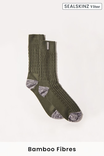 Sealskinz Mens Wroxham Bamboo Mid Length Waffle Socks (N05565) | £18