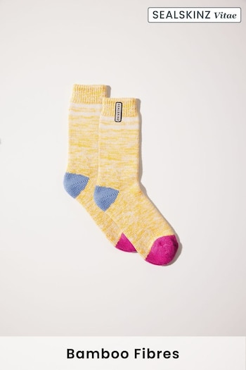 SEALSKINZ Womens Thwaite Bamboo Mid Length Twisted Socks (N05594) | £18