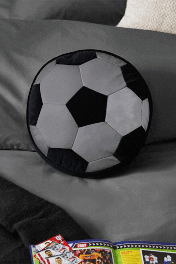 Monochrome Reflective Football Cushion (N05639) | £18