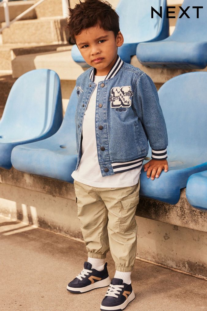 Boys denim deals borg jacket