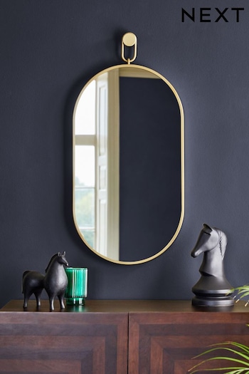 Gold Fob Detail Wall Mirror (N05747) | £80