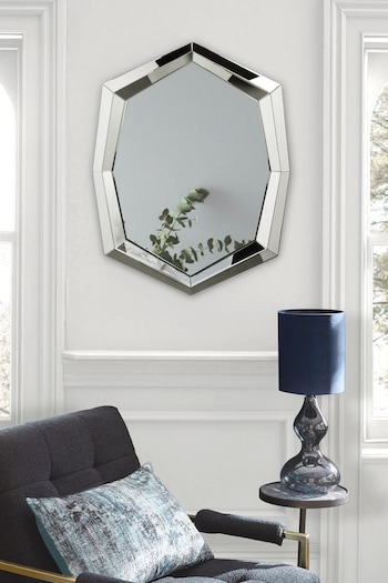 Clear Faceted Octagon Wall Mirror (N05751) | £160