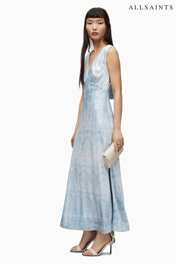 AllSaints Blue Karlina Estrella Dress (N05789) | £259