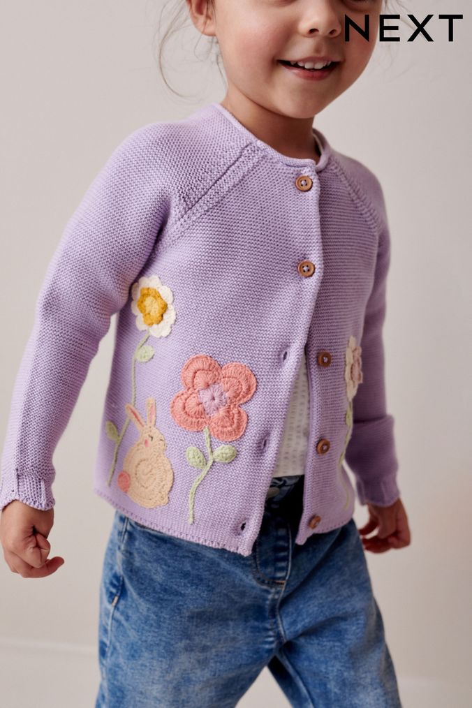 Childrens on sale lilac cardigan