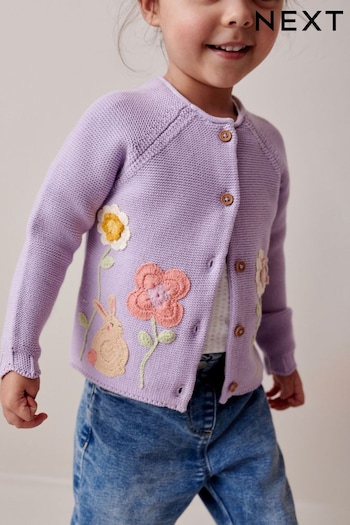 Pink Crochet Character Cardigan (3mths-7yrs) (N05841) | £17 - £21