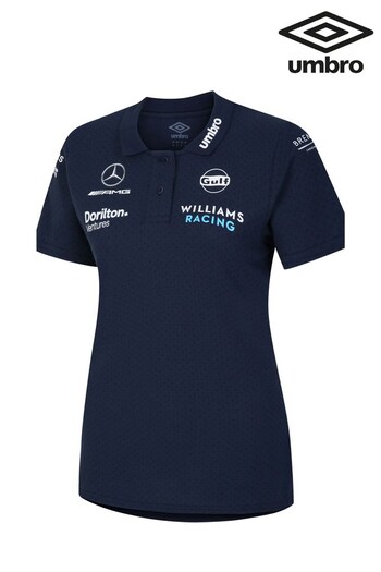 Umbro Blue Womens Williams Racing CVC Media Polo Shirt (N05910) | £30
