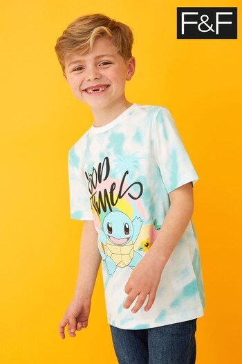 F&F Blue Pokemon Squirtle Good Times Tie Dye T-Shirt (N05967) | £9 - £11