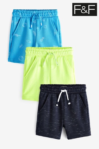 F&F Blue Icecream Sweat Shorts 3 Packs (N06073) | £14 - £18