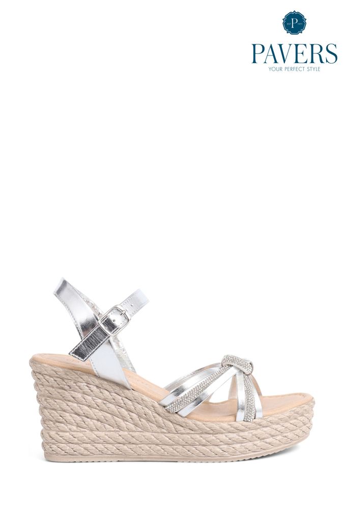 Buy Women s High Wedge Metallic Sandals Online Next UK