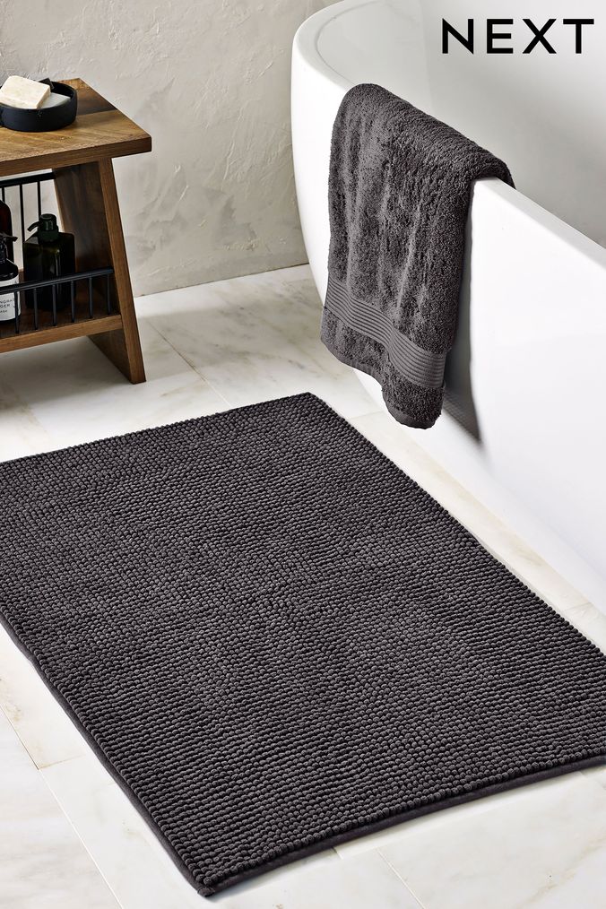 Black sales bathroom mats