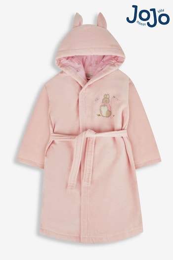 JoJo Maman Bébé Pink Peter Rabbit Cotton Dressing Gown (N06232) | £28.50
