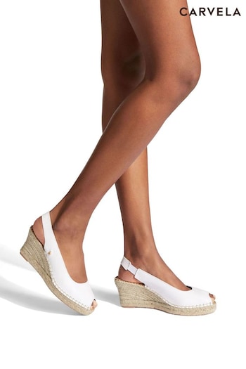 Carvela Sharon 2 White Sandals (N06267) | £129
