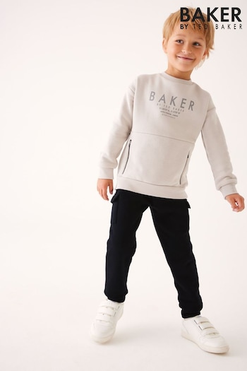 Baker by Ted Baker Stone Sweater and Cargo Joggers Set (N06276) | £35 - £42