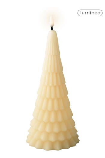 Lumineo Cream Christmas Tree LED Candle (N06277) | £17