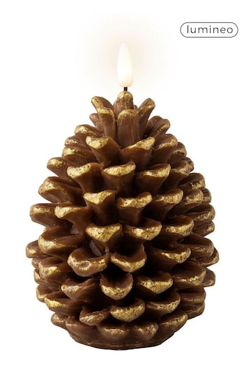 Lumineo Brown Christmas Pinecone LED Candle (N06280) | £12