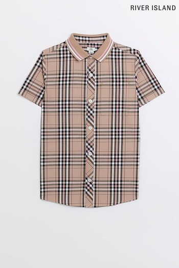 River Island Boys Brown Check Shirt (N06305) | £18