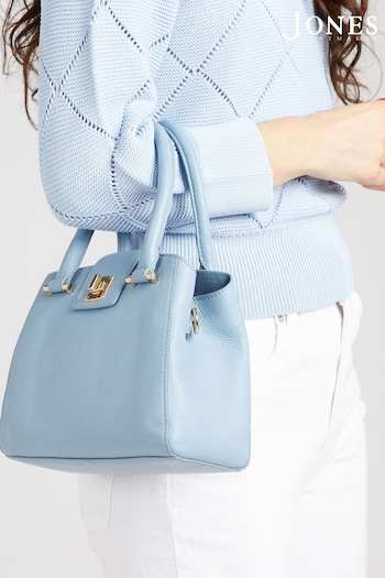 Jones Bootmaker Blue Whimsy Leather Top Handle small Tote Bag (N06310) | £89