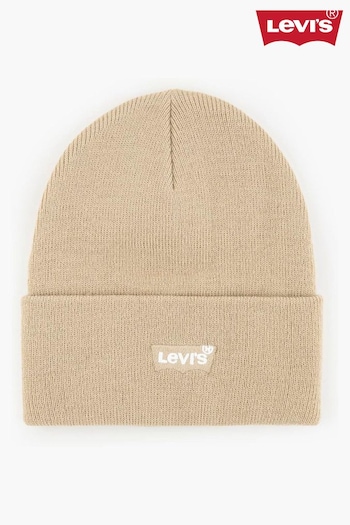 Levi's® Beige Fuzzy Beanie (N06350) | £25