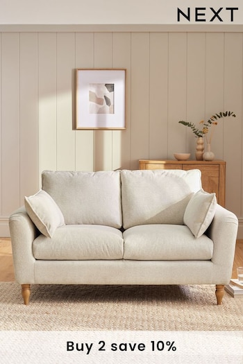 Tailored Chenille Oyster Natural Emory Compact 2 Seater 'Sofa In A Box' (N06371) | £425