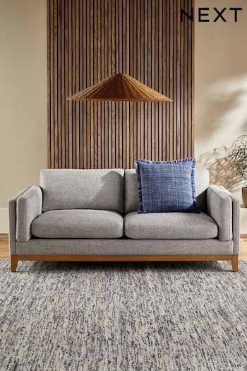 Chunky Weave Dove Grey Medium Encased Comfort Bennett Sofa (N06382) | £999