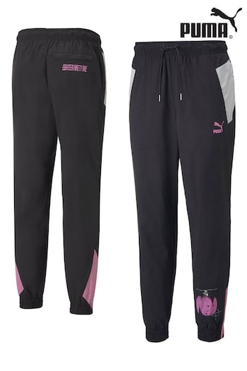 Puma Black/Purple AC Milan Football Statement Woven mid-length Trousers (N06475) | £80