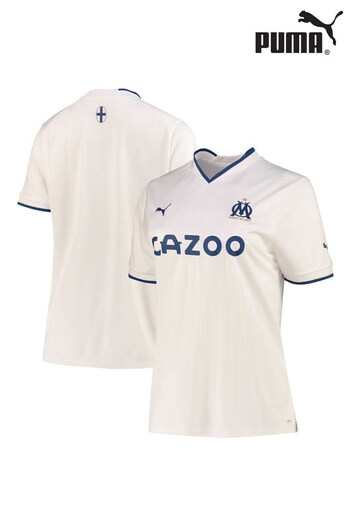 Puma White Olympique de Marseille Home Shirt 2022-23 friendss (N06501) | £70