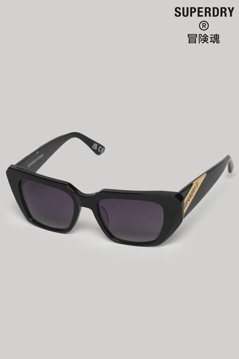Superdry Black SDR 90s Angular Sunglasses (N06543) | £60