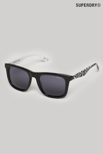 Superdry Black SDR Trailsman Sunglasses Graffiti (N06559) | £55
