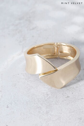 Mint Velvet Gold Tone Cross-over Bracelet (N06636) | £35