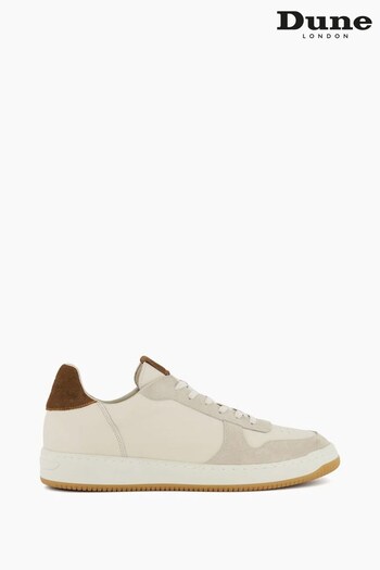 Dune London Blue Timon Mix Material Court Trainers (N06683) | £110