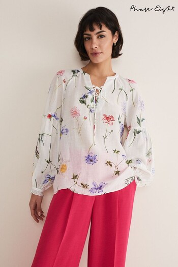 Phase Eight Cream Marianne Floral Blouse (N06724) | £79