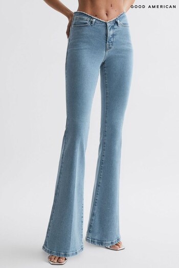 Good American Distressed Flared Jeans (N06798) | £149