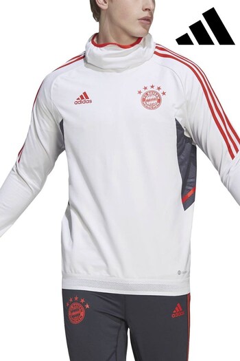 adidas White FC Bayern Pro Training Top (N06833) | £90
