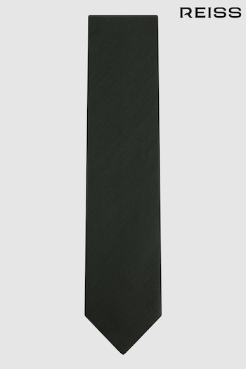 Reiss Forest Green Molat Twill Wool Tie (N06883) | £58