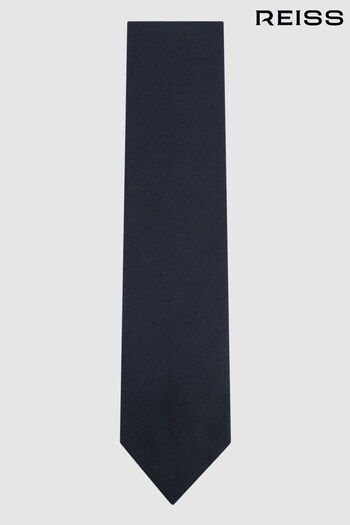 Reiss Navy Molat Twill Wool Tie (N06884) | £58