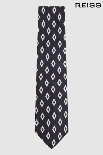 Reiss Midnight Burano Silk Diamond Tie (N06893) | £68