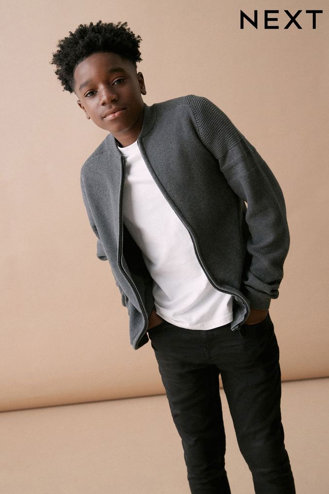 Boys Cardigans Cable Zip Through Cardigans Next UK