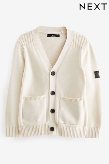 White Knitted Utility Cardigan (3-16yrs) (N07014) | £17 - £22