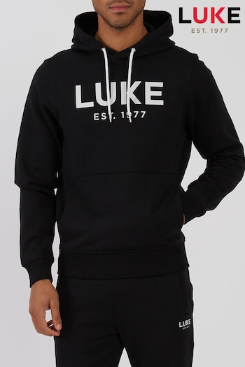 Luke 1977 Grand Black Hoodie (N07021) | £65