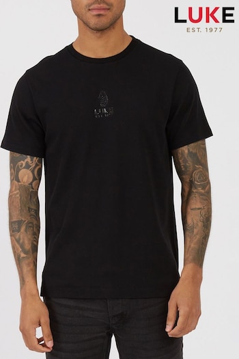 Luke 1977 Center Fold Black T-Shirt (N07039) | £45