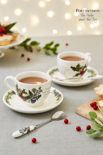 Portmeirion The Holly and the Ivy 6 Teacups and Saucers (N07110) | £159