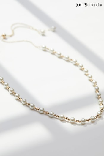 Jon Richard Gold Plated Baroque Pearl Necklace (N07116) | £25