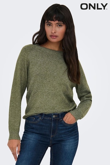 ONLY Grey Round Neck Knitted Jumper (N07171) | £28