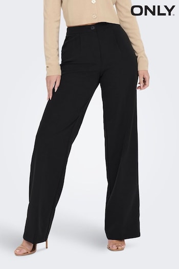 ONLY Black High Waisted Tailored Wide Leg Trousers (N07184) | £32