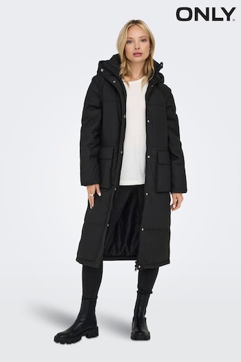 ONLY Black Padded Longline 2-In-1 Multi Coat and Gilet (N07185) | £100