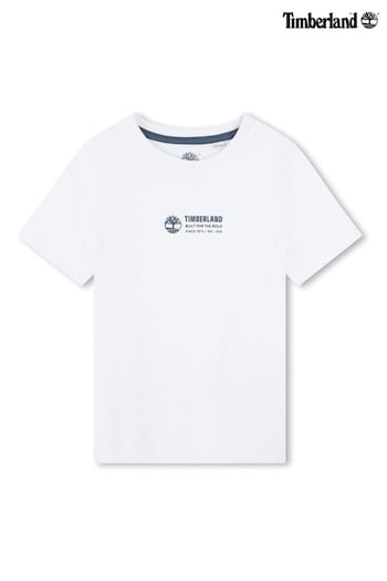 Timberland linden Logo Short Sleeve White T-Shirt (N07199) | £20 - £30